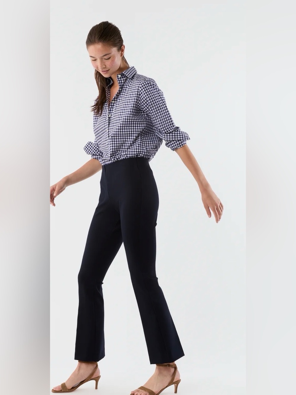 Ann Mashburn Navy Ponte Knit Faye Pant sz Large